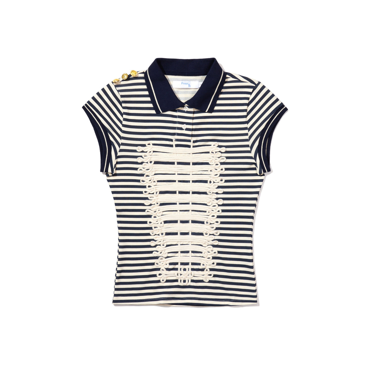 Striped Marching Band Women's Polo