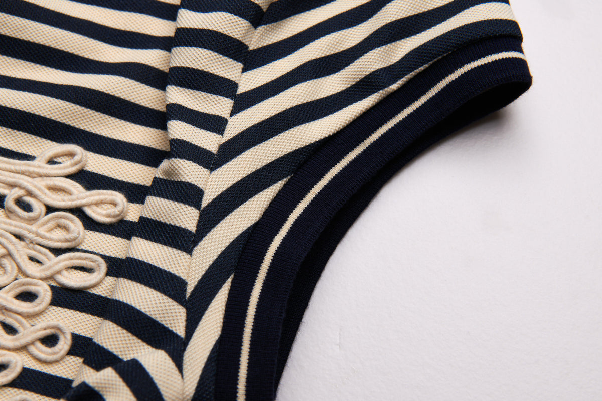 Striped Marching Band Women's Polo