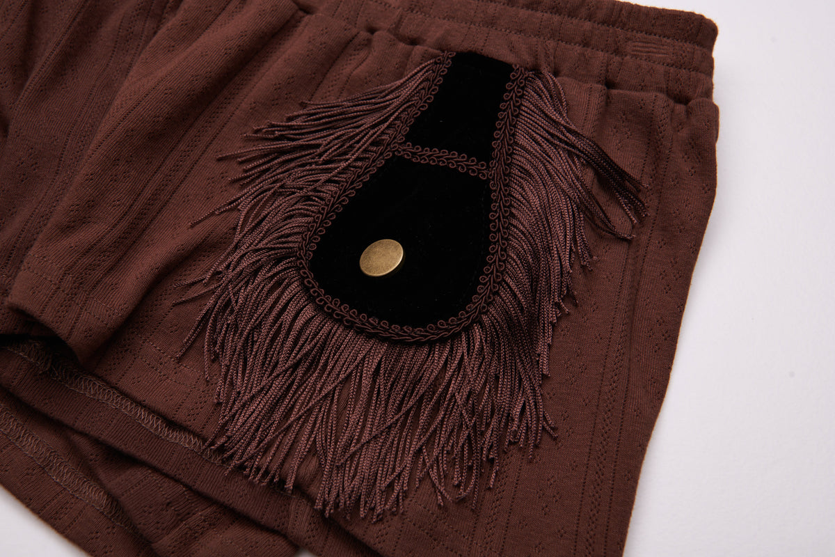Epaulette Women's Shorts Brown