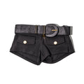 Belted Short Shorts Grey