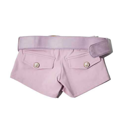 Belted Short Shorts Pink