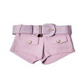 Belted Short Shorts Pink