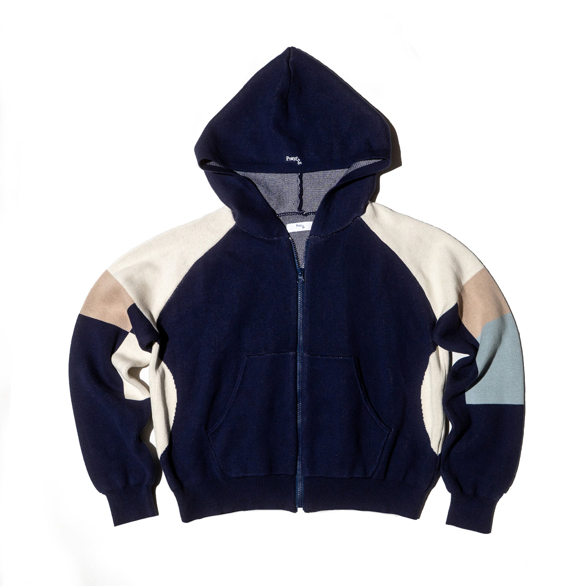 Block Knit Hoodie