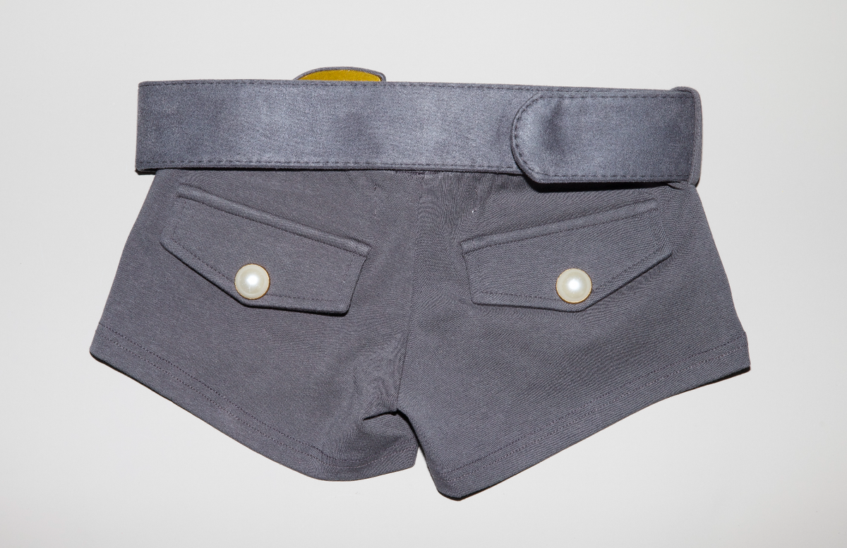 Belted Short Shorts Grey