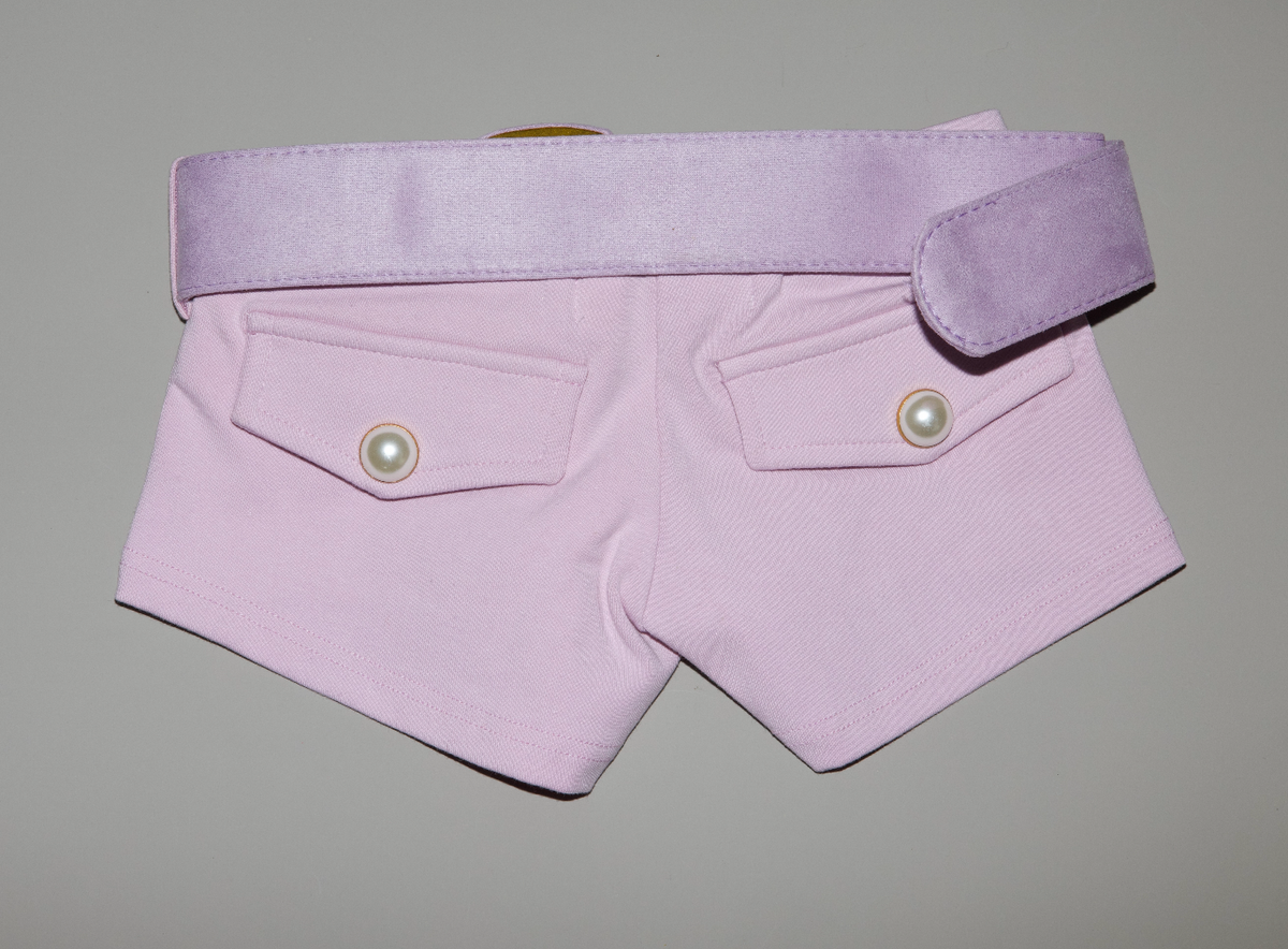 Belted Short Shorts Pink